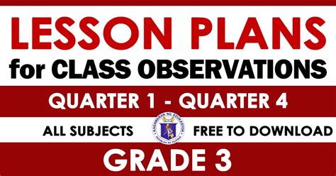 elibro grade 3 quarter 4|GRADE 3 LESSON PLANS for Class Observations (Quarter 4).